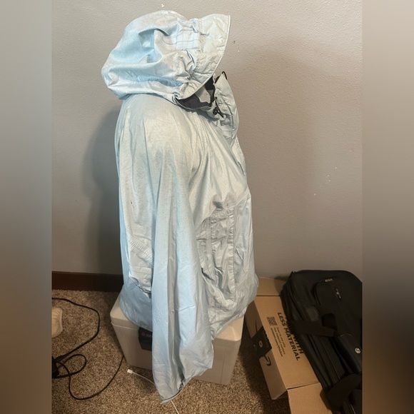 Women's Marmot Large Light Gray Hooded Jacket - Picture 4 of 5